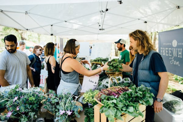 The Sunday Grant Park Farmers Market includes almost a dozen farmers. Freewheel Farm is an urban farm where produce is grown less than a mile from Grant Park. CONTRIBUTED BY JENNA SHEA MOBLEY