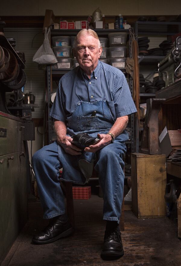 Billy Moss was known as a perfectionist. He learned shoe repair from his brother-in-law and eventually took over the business. He moved the shop several times in Canton until finally settling in the first floor of a former bank building a block from the courthouse square. (J King Images)