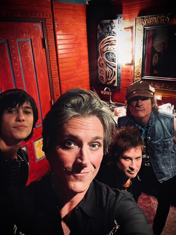 A self-portrait of the Marvelous 3,  backstage at the Tabernacle, where they will return for shows Oct. 25-27: Holden Fincher (from left), Butch Walker, Jayce Fincher and Doug Mitchell. Courtesy of Butch Walker 