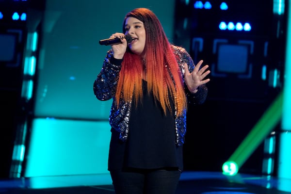 THE VOICE -- "Blind Auditions/Battle Rounds" Episode 1707 -- Pictured: Caroline Reilly -- (Photo by: Justin Lubin/NBC)