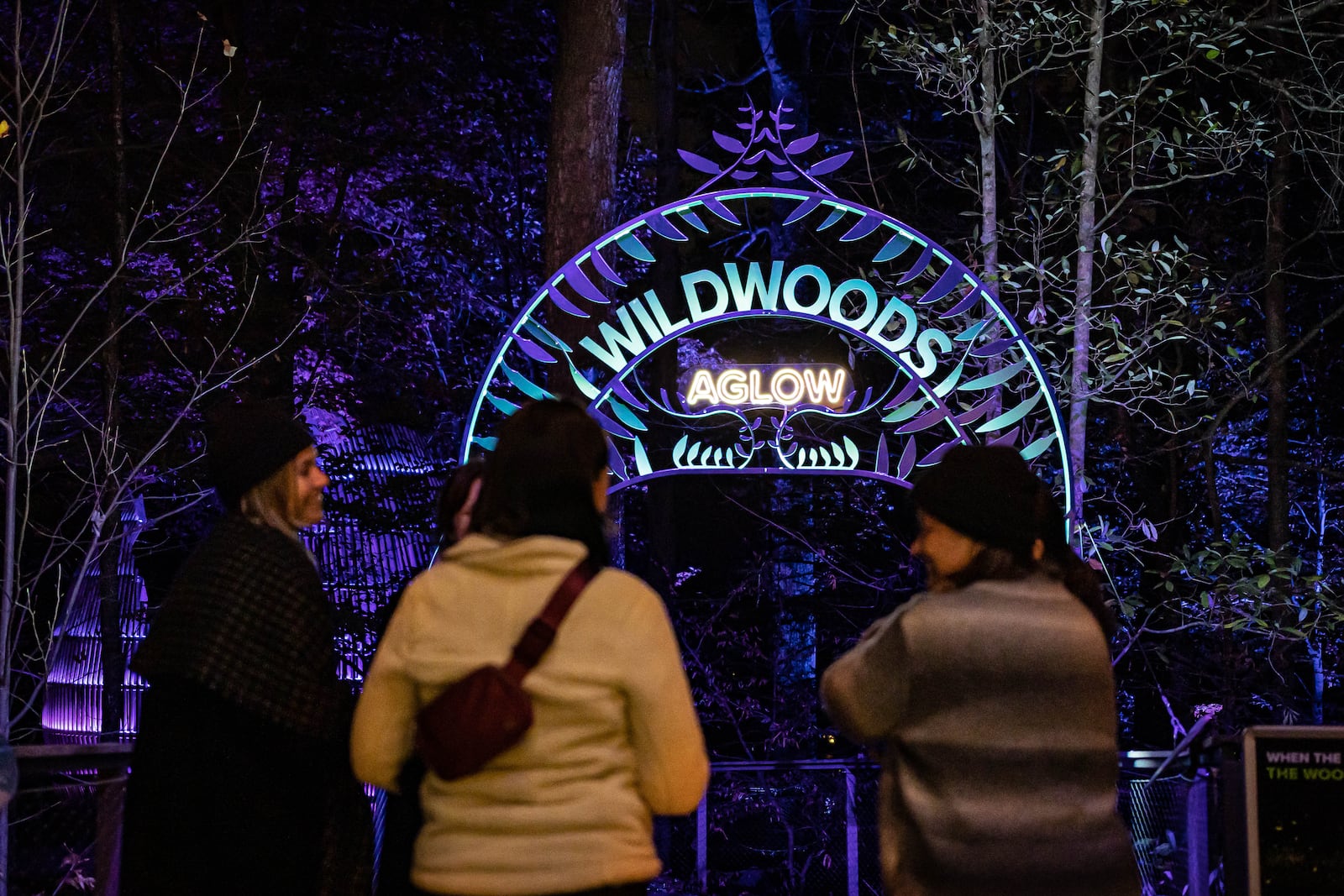 The entrance to "WildWoods: AGLOW" at the Fernbank Museum.