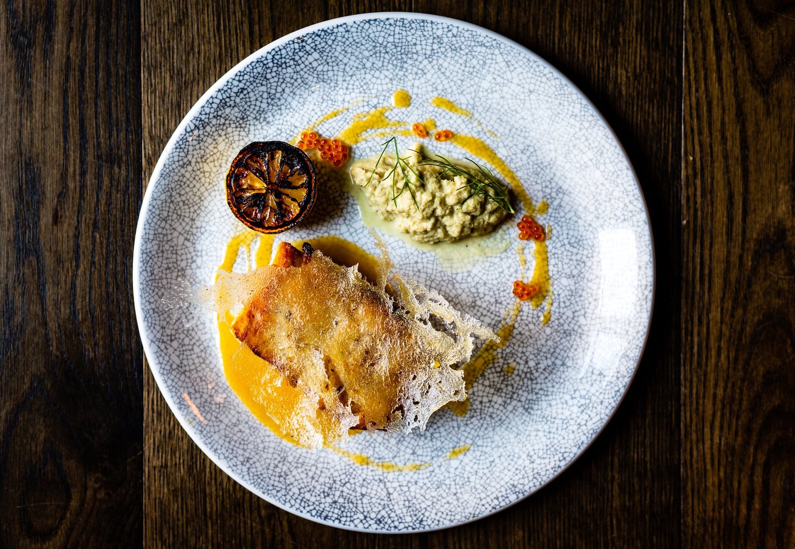 If you’re looking for a fish entree at Lyla Lila, try the grouper, shown with fennel, citrus, honey, roe and polenta. CONTRIBUTED BY HENRI HOLLIS