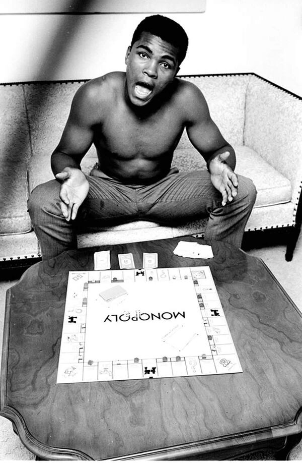 Steve Schapiro, "Muhammad Ali (Monopoly), Louisville, KY." (1963). 
Courtesy of Jackson Fine Art