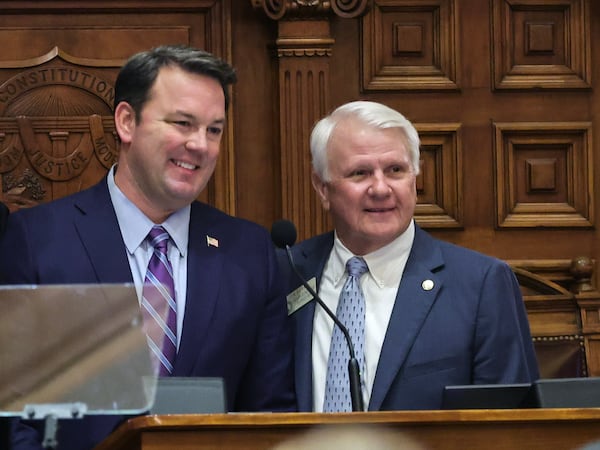 Lt. Gov. Burt Jones (left) and Georgia House Speaker Jon Burns (right) recently sent a letter to Secretary of State Brad Raffensperger.