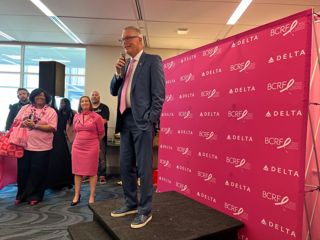 Delta's Pink Plane flight of breast cancer survivors took off Monday