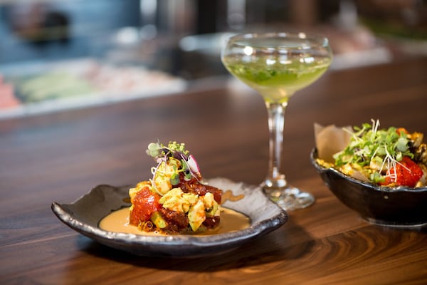 Fudo Ahi Poke small plate with tuna and avocado. Photo credit- Mia Yakel.