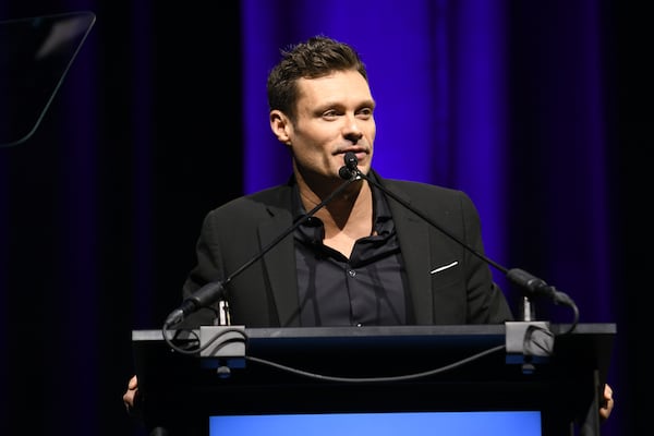  NEW YORK, NY - JANUARY 30: Ryan Seacrest presents welcome remarks at the 11th Annual Exploring the Arts Gala hosted by Tony Bennett and Susan Benedetto at The Ziegfeld Ballroom on January 30, 2018 in New York City. (Photo by Gary Gershoff/Getty Images for Exploring The Arts)