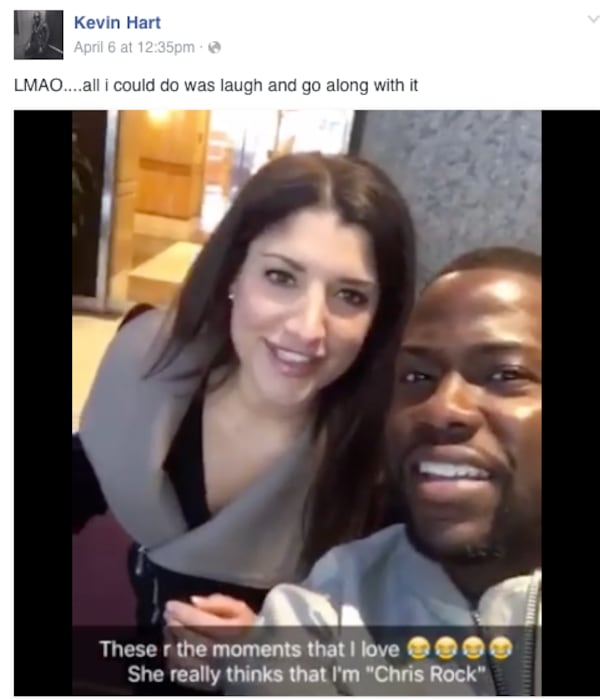 Kevin Hart had fun with this encounter..