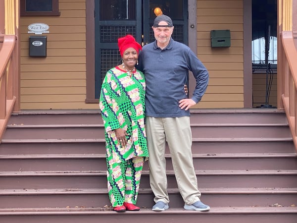 Gwendolyn Napier and Jim Auchtumey outside of The Wren's Nest in Atlanta. Photo by Brooke Leigh Howard