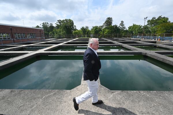 Mike Hackett, the director of the city of Rome’s water and sewer division, shows the Bruce Hamler Water Treatment Facility in Rome on Tuesday, August 23, 2022. (Hyosub Shin / Hyosub.Shin@ajc.com)