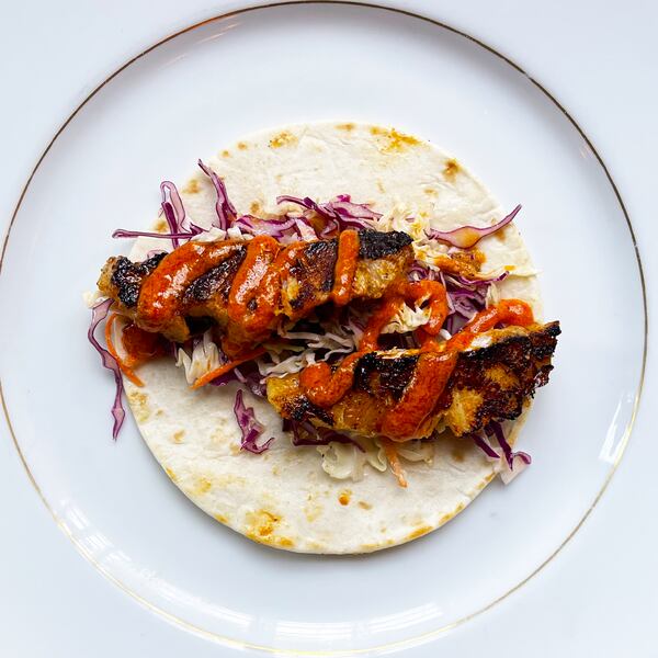 Piri-piri taco from Justacos. / Courtesy of Justacos