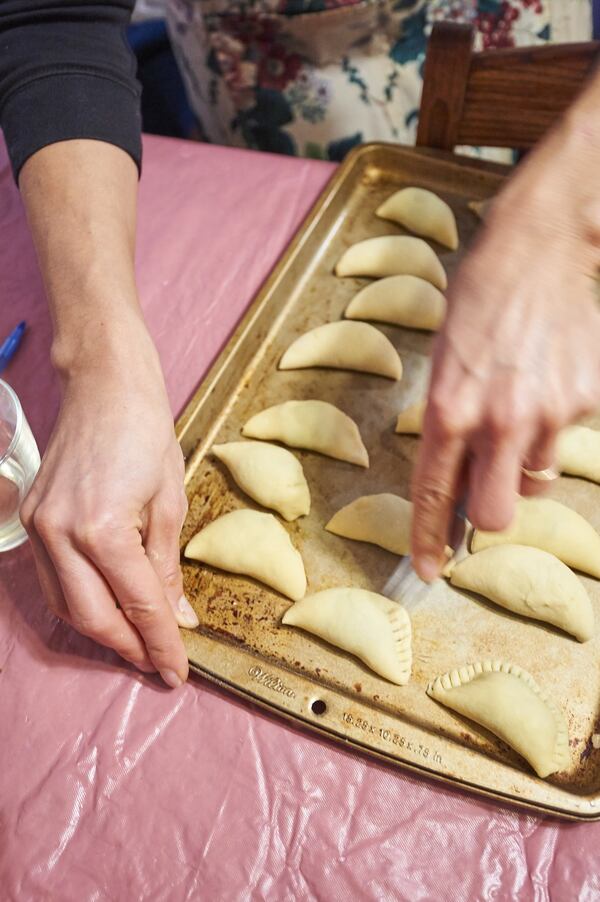 Ligaya Figueras making pierogi for her dad, an occasion documented in a January, 2012, article for Sauce magazine, “From Poland, With Love.” CONTRIBUTED BY GREG RANNELLS