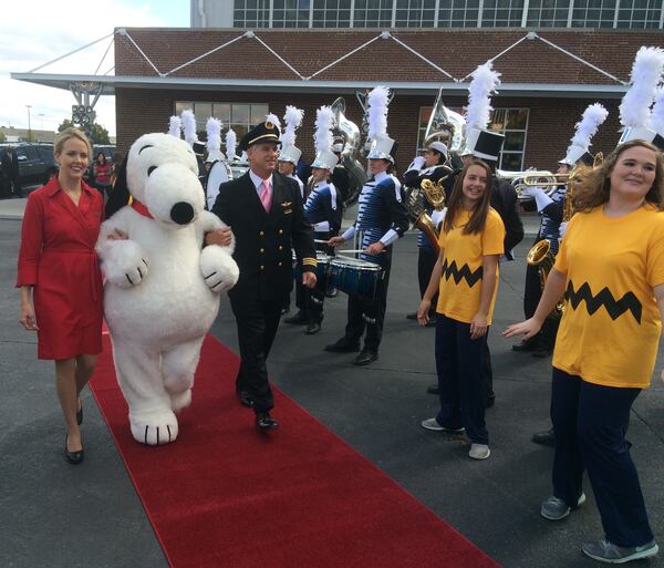 Delta gave Snoopy the red-carpet treatment! Photo: Jennifer Brett