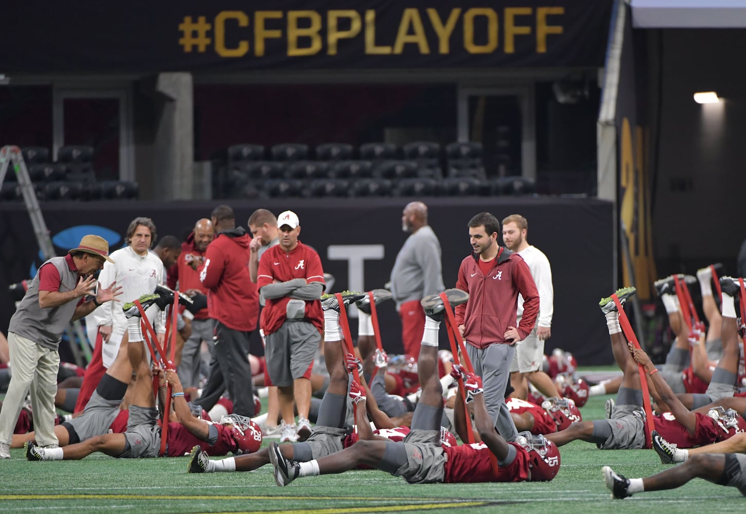 Photos: Saturday’s scene as Georgia, Alabama prepare for national title game