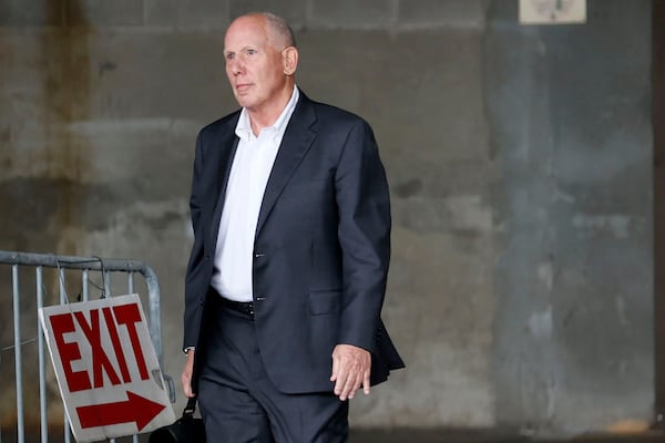 Steve Sadow walked out of the Richard B. Russell Federal Courthouse on Aug. 28, 2023, in Atlanta. (Miguel Martinez/ The Atlanta Journal-Constitution/TNS)