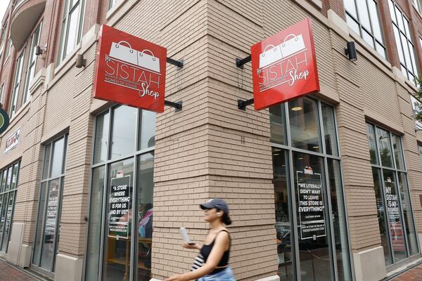 The Sistah Shop in Atlanta recently hosted a "flash mob" of customers eager to support the store. (Natrice Miller/ AJC)