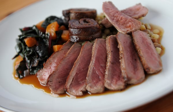  Roasted Lamb & Lamb belly- Fregula, Chard & winter squash. (BECKY STEIN/special)