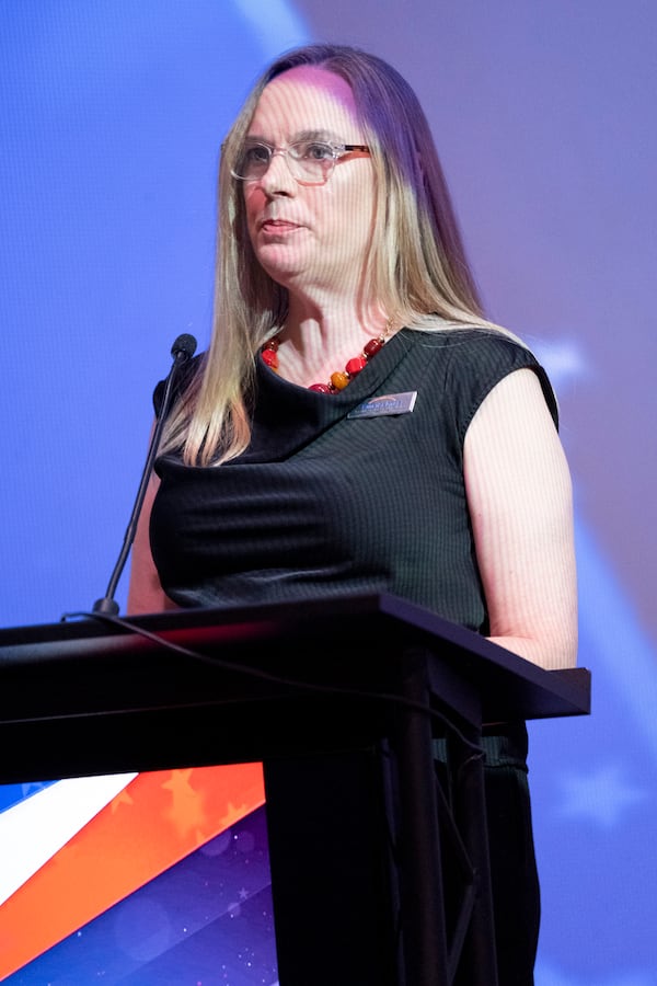 At-Large District 7 incumbent Tamara Jones during a debate on Wednesday, Sept. 20, 2023.   (Ben Gray / Ben@BenGray.com)