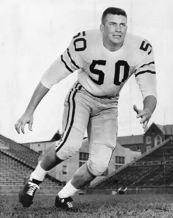 Georgia Tech player Bill Curry gets ready for a game in 1963. Billy Downs / AJC