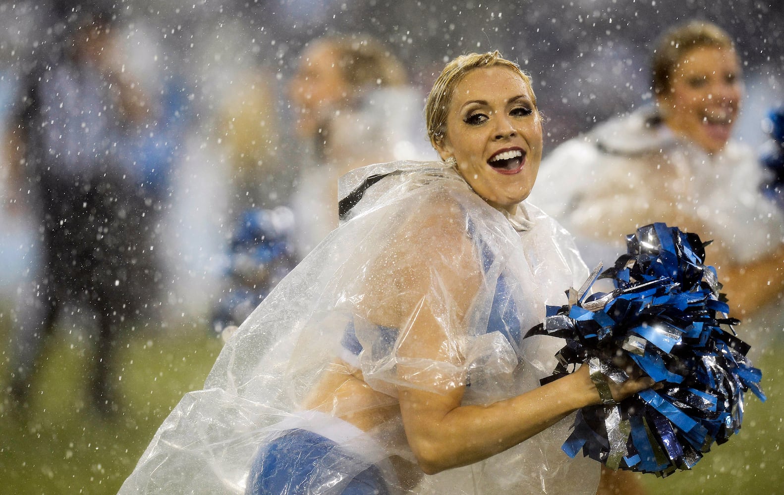 NFL cheerleaders perform at preseason games