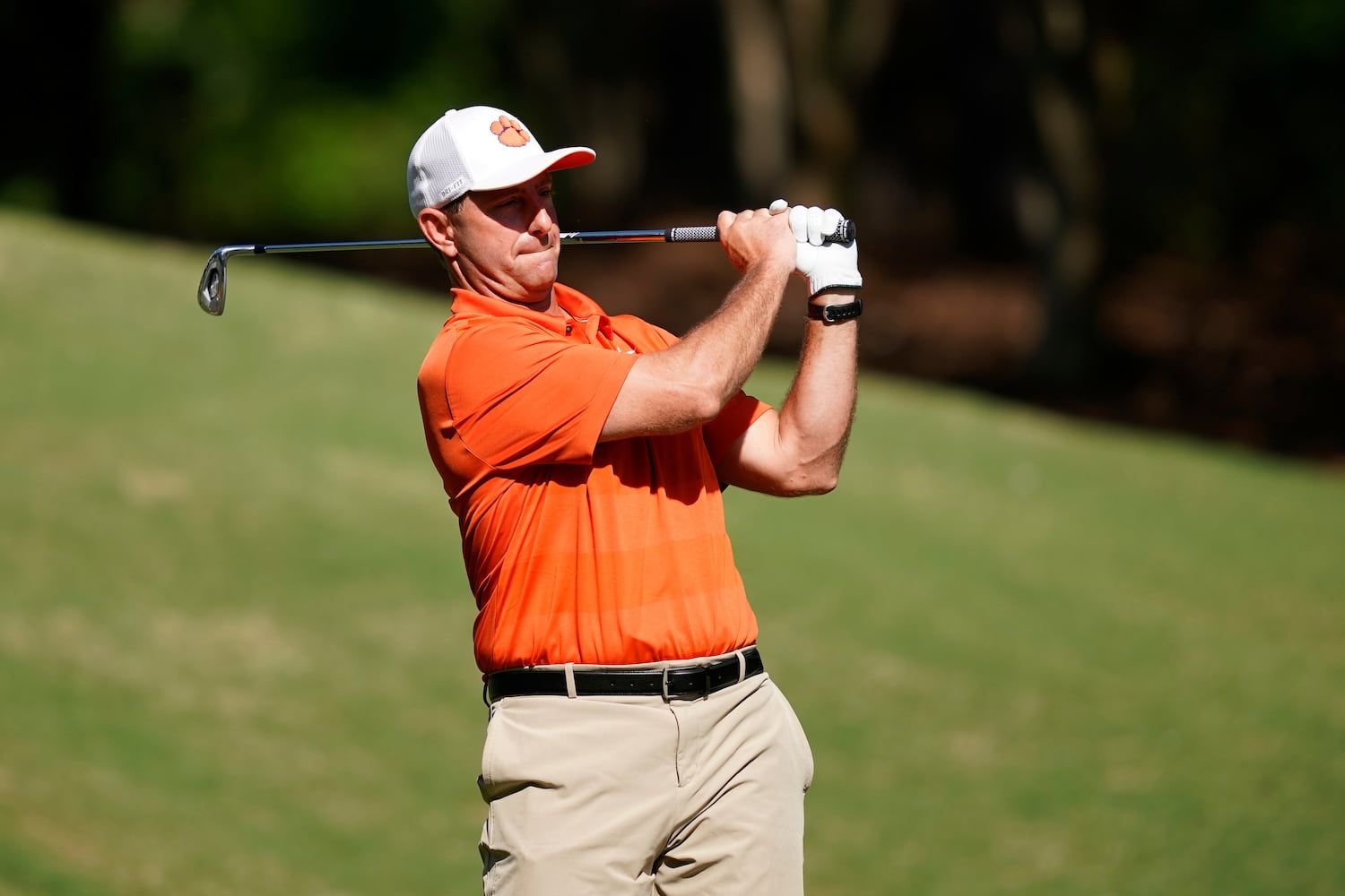 Photos: Bulldogs’ Kirby Smart tackles golf at Chick-fil-A Peach Bowl Challenge