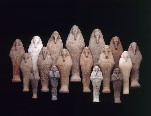 These shawabties, which were believed to perform agricultural work in the afterlife on behalf of the king, date back to 600s B.C. Photo: Museum of Fine Arts, Boston