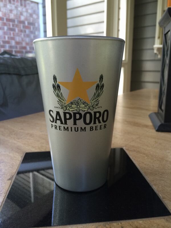 The Sapporo glass at Fuji Hana's