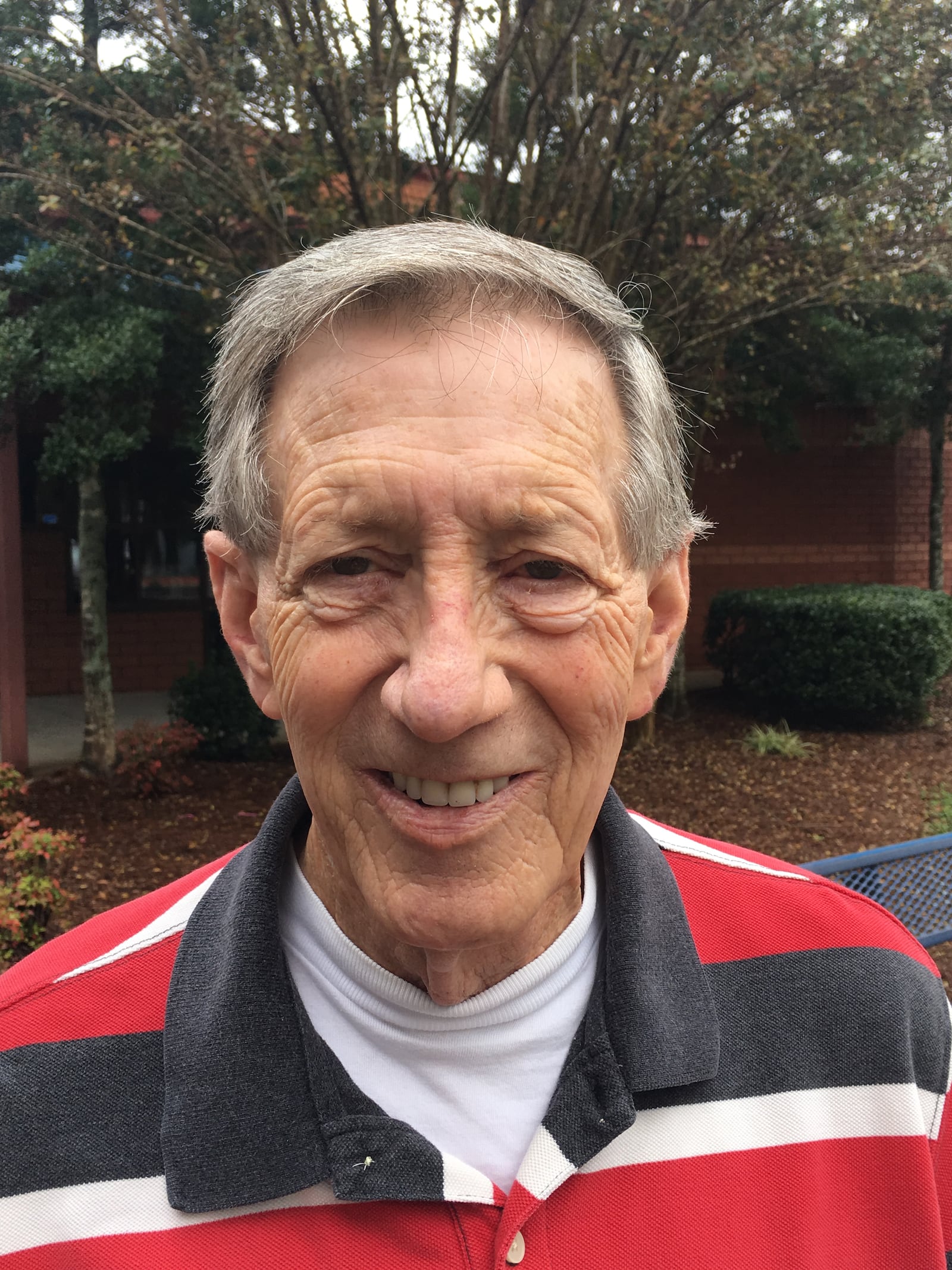 Fred Welch, 71, waited an hour to vote at the Kennesaw Elementary School on Tuesday, Nov. 6, 2018. (Ben Brasch/AJC)