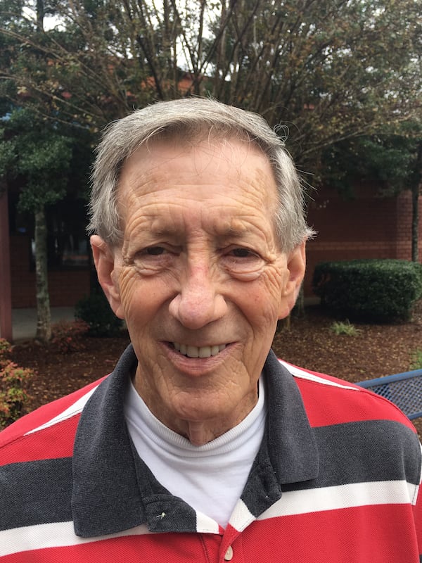 Fred Welch, 71, waited an hour to vote at the Kennesaw Elementary School on Tuesday, Nov. 6, 2018. (Ben Brasch/AJC)