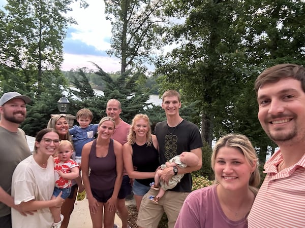 Jack Miller and Tristan Briggs and their families enjoy spending time together. Left to right: Matt Raspberry, Jackie Raspberry holding child Valerie Raspberry  Becky Miller, Joey Raspberry, Shell Miller, Jack Miller, Sarah Briggs, Tristan Briggs holding baby Eden Briggs, Katie Forrester, Quinton Forrester
Courtesy