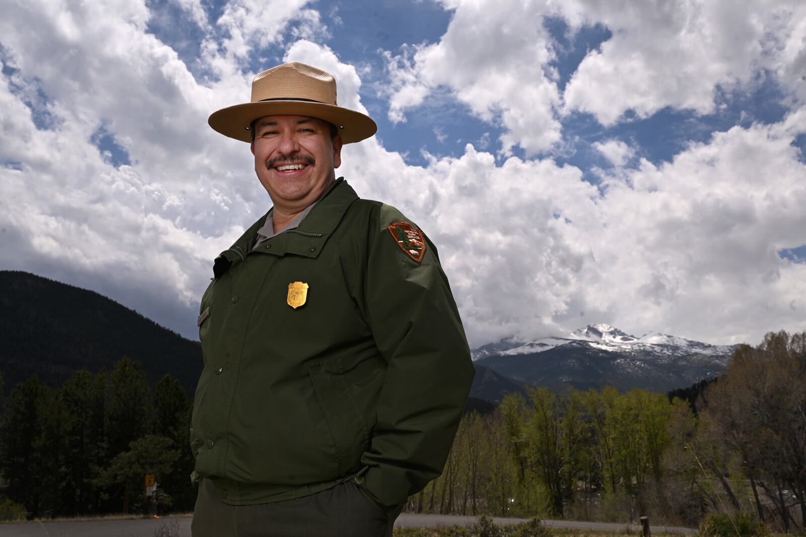 Gary Ingram, Rocky Mountain National Park’s newest superintendent, poses for a portrait with Longs Peak in the background near the Beaver Meadows Visitor Center. He grew up in California's Yosemite National Park and began his park service career there as a ranger, giving him a love for great mountains. (Helen H. Richardson/The Denver Post/TNS)