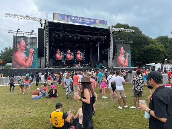 Fans gather for the second day of performances at Music Midtown at Piedmont Park on Sunday, September 19, 2021, including Sophia Messa kicking off things at the Great Southeast Music Hall Stage. (Photo: Anjali Huynh/AJC)