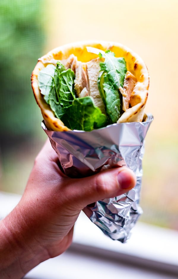 Leftover Thanksgiving Turkey Gyros. CONTRIBUTED BY HENRI HOLLIS