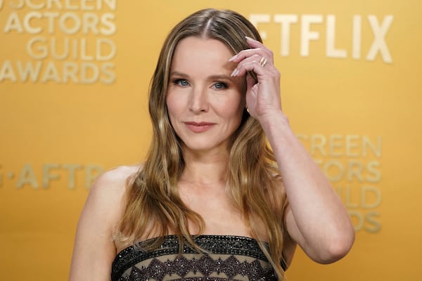 Kristen Bell arrives at the 31st annual Screen Actors Guild Awards on Sunday, Feb. 23, 2025, at the Shrine Auditorium in Los Angeles. (Photo by Jordan Strauss/Invision/AP)