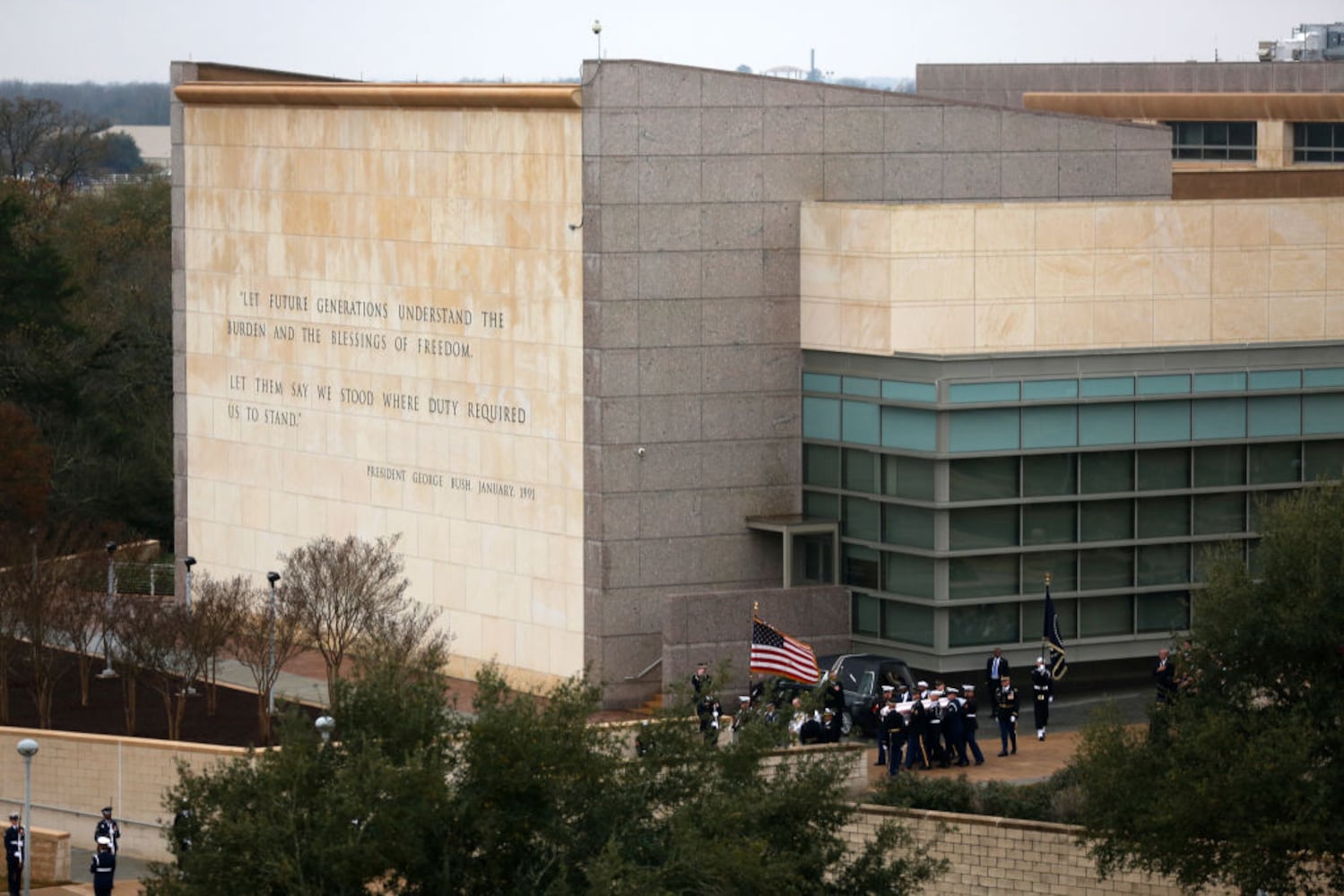 Photos: Mourners say goodbye to President George H.W. Bush in Houston