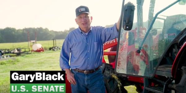 A screenshot from Gary Black's U.S. Senate ad.