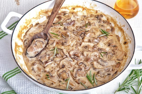 Nana’s Creamed Mushrooms with Sherry & Rosemary. (Courtesy of Brooke Slezak)