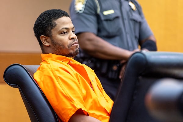 Quantavious Grier, brother of rapper Young Thug, appears for a probation revocation hearing at Fulton County court in Atlanta on Monday, June 5, 2023. (Arvin Temkar / arvin.temkar@ajc.com)