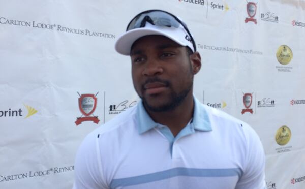 Arizona Cardinals cornerback Patrick Peterson at Bruce Arians' golf fundraiser on Monday. (D. Orlando Ledbetter/DLedbetter@ajc.com)