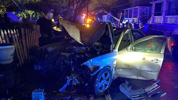 Downed power lines, broken power poles and a pitch-black neighborhood show some of the destruction left behind after a trooper pursuit.