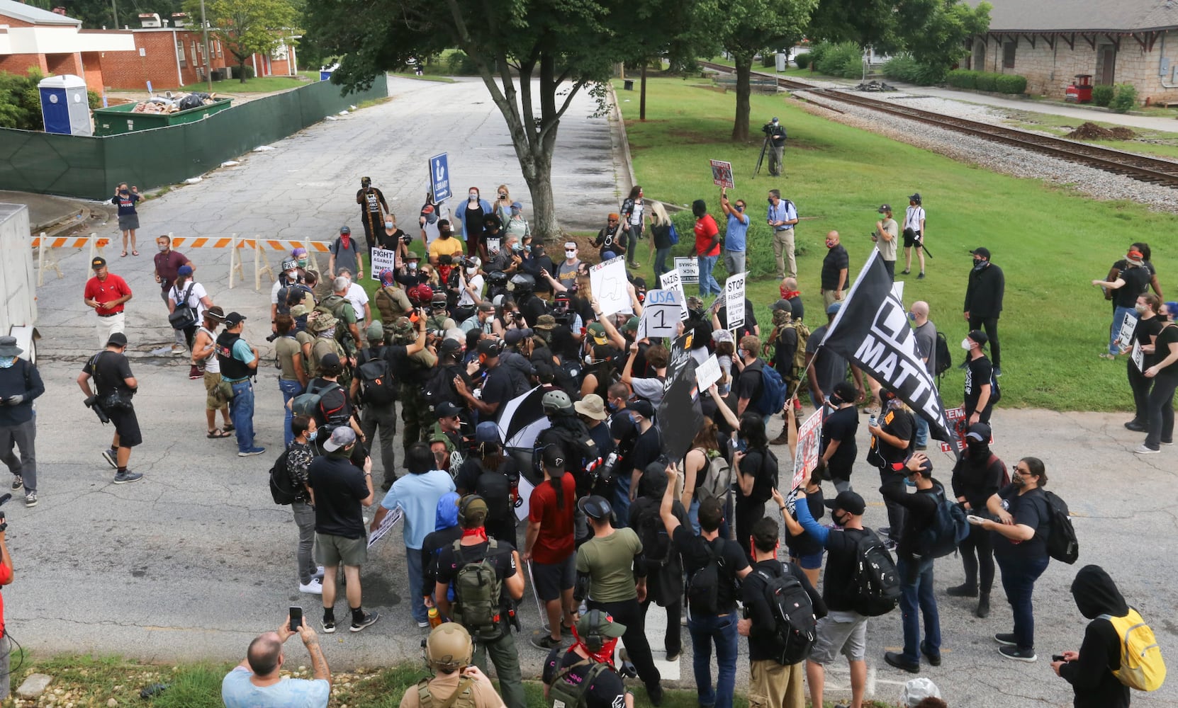 Stone mountain protest