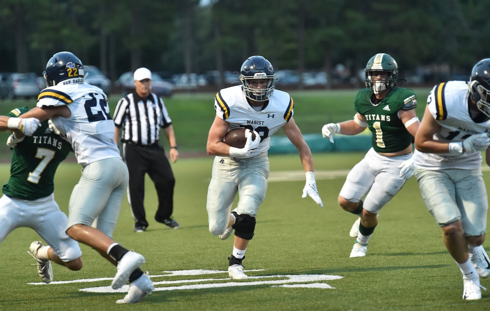 high school football: Marist at Blessed Trinity