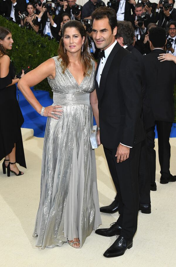 Tennis star Roger Federer and his wife, Mirka, attend the "Rei Kawakubo/Comme des Garcons: Art Of The In-Between" Costume Institute Gala.