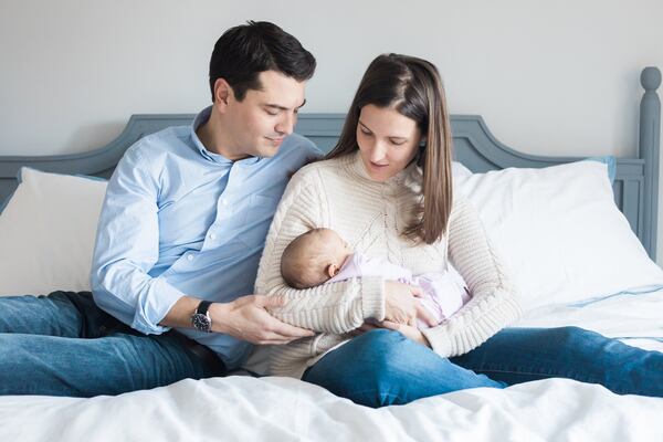 Christian Broder with his wife, Molly, with their daughter. The 34-year-old was robbed and fatally shot after attending a wedding in Atlanta in four years ago. On Thursday, the man convicted of his murder was sentenced to life without parole. 