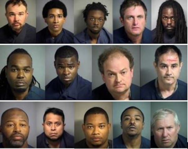 Top row, from left: Wyman Rene Phillips, Justin Na’eem Warren, Bronson Jamari Tripp, John Henry Hursey, Walter Lee Curry. Middle row: Eugene Andega Mainah, Jamian Hogan, Keith Andrew Walters, Dave Vincent Almon. Bottom row: Eric Bernard Copeland, Josue Barranco Trejo, Wilford L. Sermons, Keith Morrison, Billy Stephen  Carter.