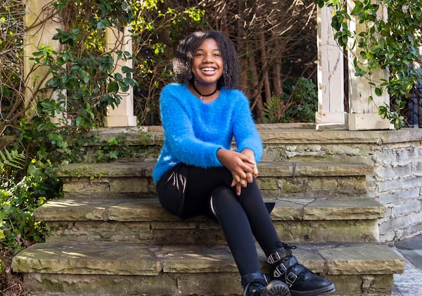 01/28/2021 — Atlanta, Georgia — Yolanda Renee King, the only grandchild of Martin Luther King Jr., sits for a portrait at her residence in Atlanta, Georgia, Thursday, January 28, 2021. (Alyssa Pointer / Alyssa.Pointer@ajc.com)