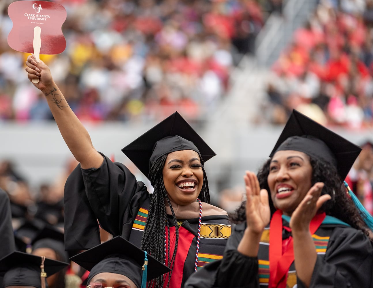 Graduates, faculty and family gather for the Clark Atlanta University 35th annual commencement convocation.