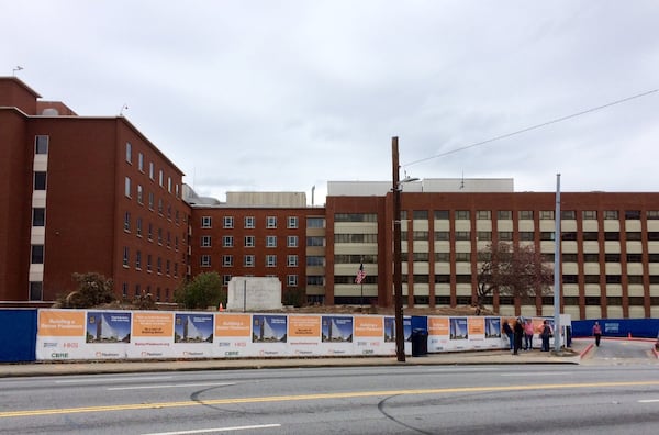 Piedmont Hospital in Buckhead minus the tree canopy. Photo by Bill Torpy