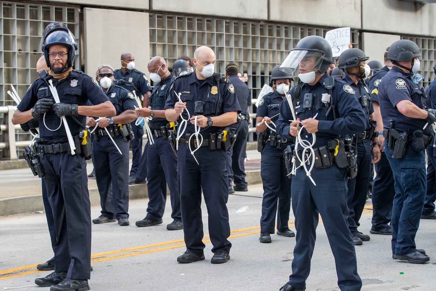 PHOTOS: Atlanta rally against police violence draws hundreds, turns violent