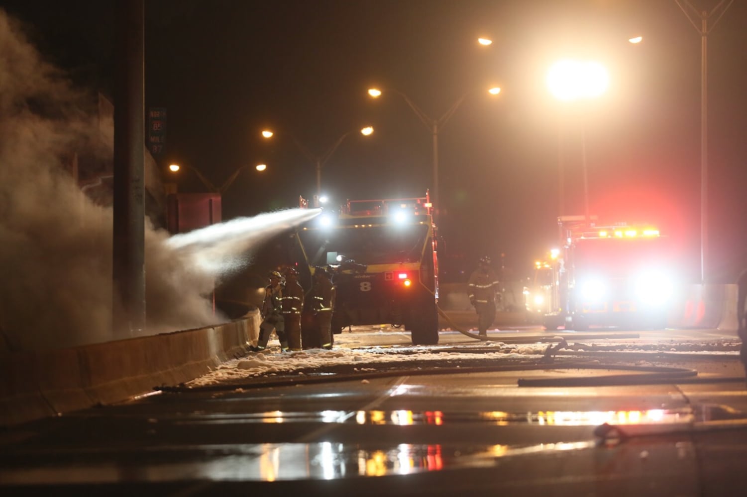 I-85 bridge collapse and fire